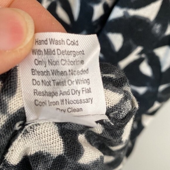 Garnet Hill Silk Cotton Short Sleeve Knit Geo Printed Mini Dress Lightweight - Picture 7 of 11